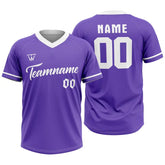 Custom Purlpe-White Throwback Baseball Jersey